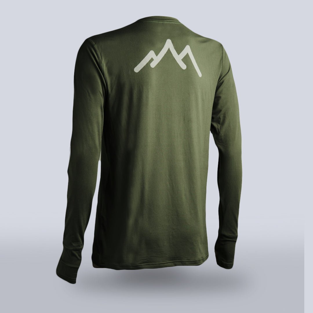 Men's Season 1 Tarkine Long Sleeve Ultra-Eco Run Tee (Dark Green/Standard Thickness) - Premium  from TARKINE SPORT - Just $100! Shop now at TARKINE ATHLETICS