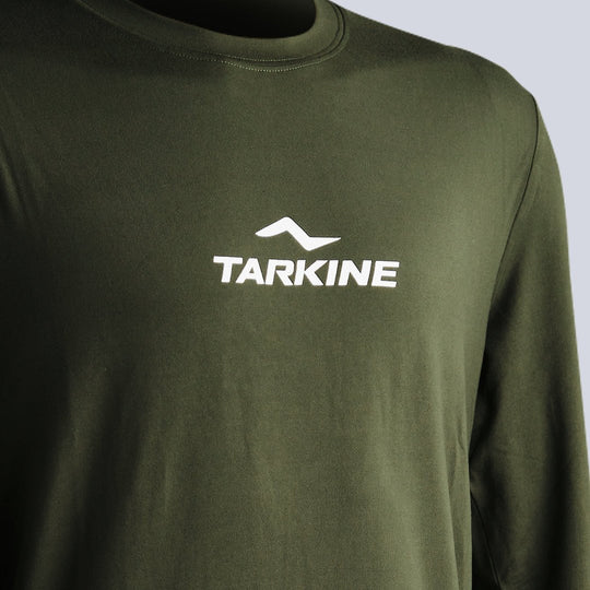 Men's Season 1 Tarkine Long Sleeve Ultra-Eco Run Tee (Dark Green/Standard Thickness) - Premium  from TARKINE SPORT - Just $100! Shop now at TARKINE ATHLETICS
