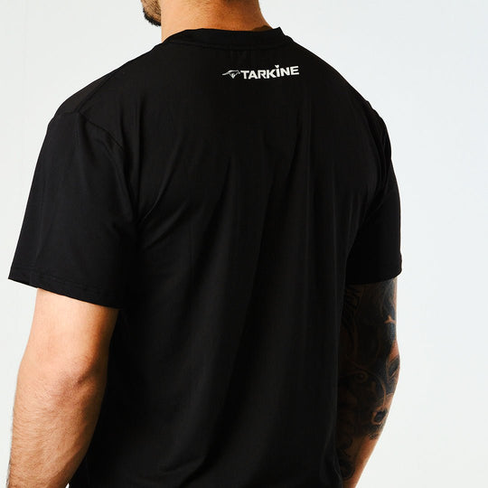 Men's Tarkine Ultra-Eco Run Tee (Run to Paradise Black/Thin) - Premium  from TARKINE SPORT - Just $60! Shop now at TARKINE ATHLETICS